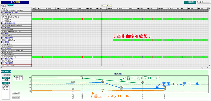 検査値グラフ　-高脂血症-